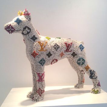 Herb Williams (American, Contemporary) Call of Couture (Loius-Vouitton Doberman), Crayola Crayons, Courtesy of the Artist