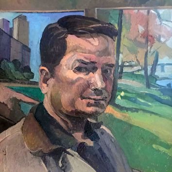 Timothy King (American, b. 1956) Self-Portrait (detail), 2018, Oil on canvas, 20” x 16”, Courtesy of the Artist

