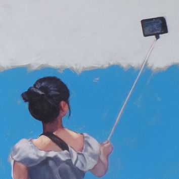 Lilianne Milgrom, Selfie Series 1, 2017, Acrylic on canvas, Fairfax, VA