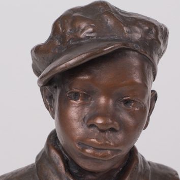 Augusta Christine Fells Savage (1892–1962), Gamin (detail), c. 1930, Painted plaster, 9½ x 6 x 4¼ in., The Johnson Collection, Spartanburg, South Carolina