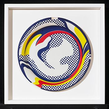 Roy Lichtenstein, Paper Plate, 1969, Silkscreened cardboard plate, 1 1/2 in. x 10 1/4 in., Gift of Kevin Concannon and Margo Crutchfield, 2015.023