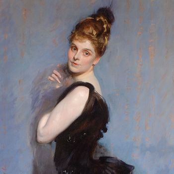 John Singer Sargent (American, 1856-1932), Portrait of Mrs. George Gribble (Norah), 1888, Oil on canvas, Taubman Museum of Art, Purchased with funds provided by the Horace G. Fralin Charitable Trust, 2000.021