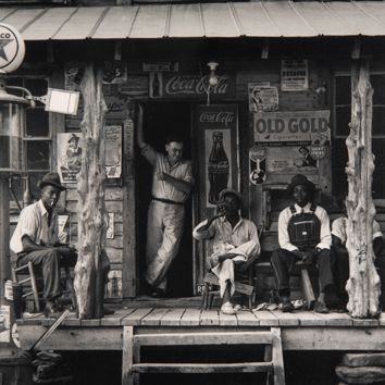 Dorothea Lange (1895-1965), Country store on dirt road, Sunday afternoon, Gordonton, North Carolina (detail), 1939, Gelatin silver print, Collection of Walter and Sally Rugaber, Photo by Kyra Schmidt