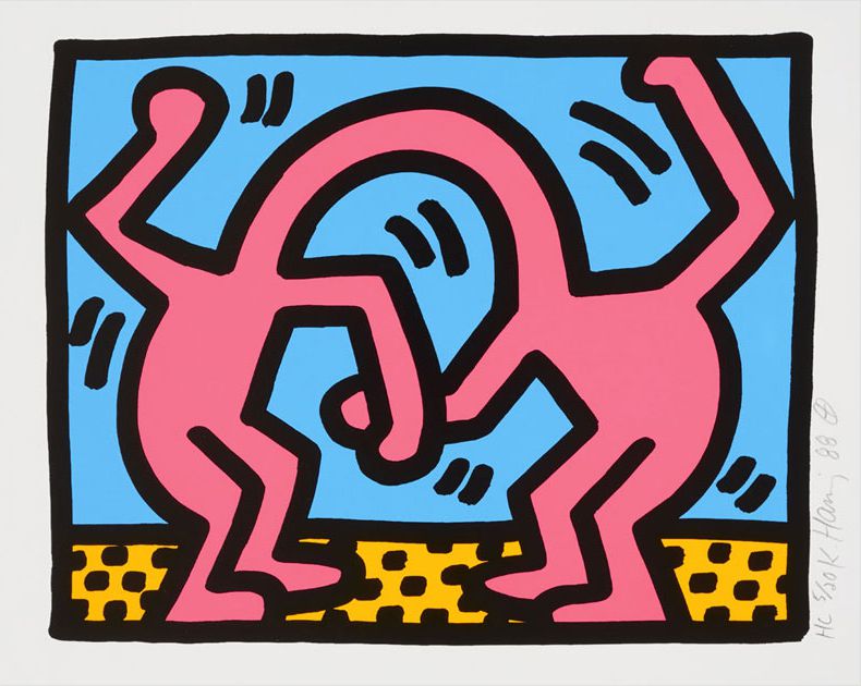 Keith Haring (American, 1958-1990), Pop Shop Quad II, edition HC 5/20, 1988, screenprint, 12 x 15 in., © Keith Haring Foundation