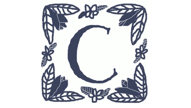 Botanical Letter C Tutorial: Use the letter 