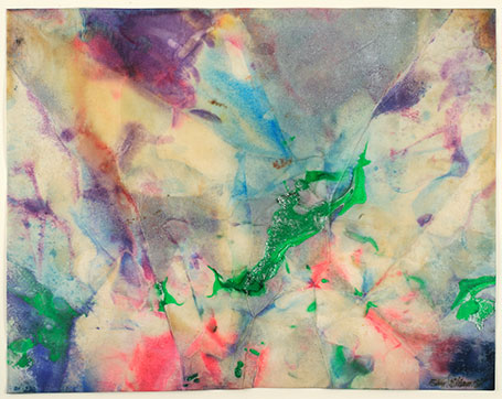 Sam Gilliam, Untitled, 1974, oil acrylic on rice paper. Photograph by Gregory Staley. Courtesy of David Kordansky Gallery, Los Angeles, CA. © Sam Gilliam.
