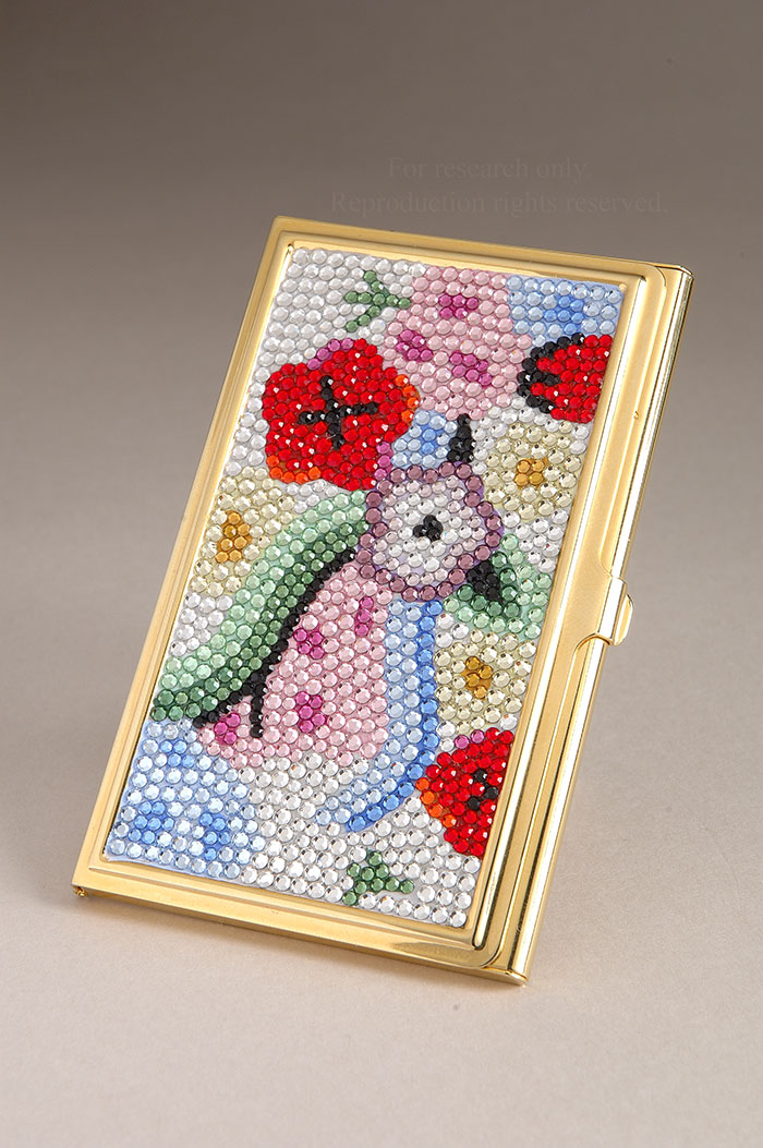 Judith Peto Leiber, Card Case, undated, Swarovski crystals on metal, ¼ x 3 ¾ x 2 ¼ in., gift of Rosalie K. and Sydney Shaftman, 2005.017