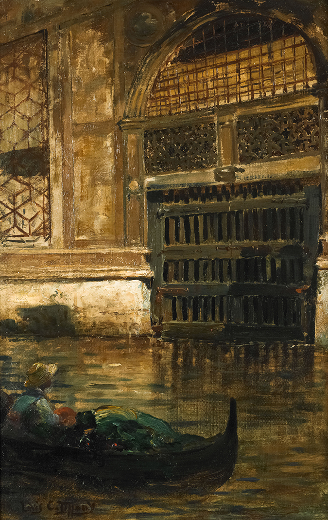Louis Comfort Tiffany (American, 1848-1933), Venice, circa 1870, oil on canvas, 19 ½ x 12 ½ inches, Courtesy of the Nassau County Museum of Art