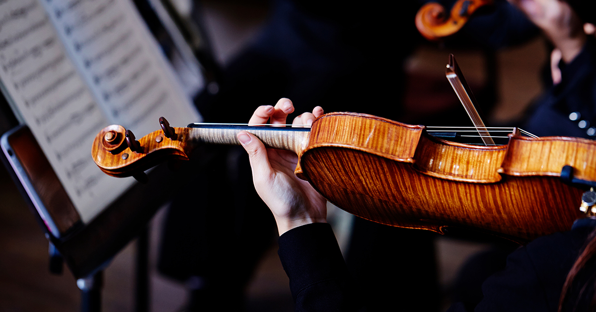 Person playing violin