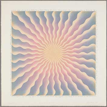 Judy Chicago (American, born 1939), Mary Queen of Scots, 1973, lithograph and serigraph, edition Artist’s Proof 1/7, published by Cirrus Editions, Los Angeles, California, Collection of the Jordan Schnitzer Family Foundation