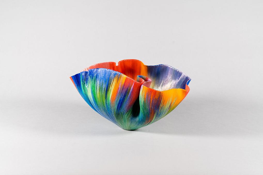 Mary Ann “Toots” Zynsky  (American, born 1951),  Appagamento (Fulfilment), 2009, polychrome glass threads (“filet de verre”), thermo-formed, assembled, fused, kiln-formed