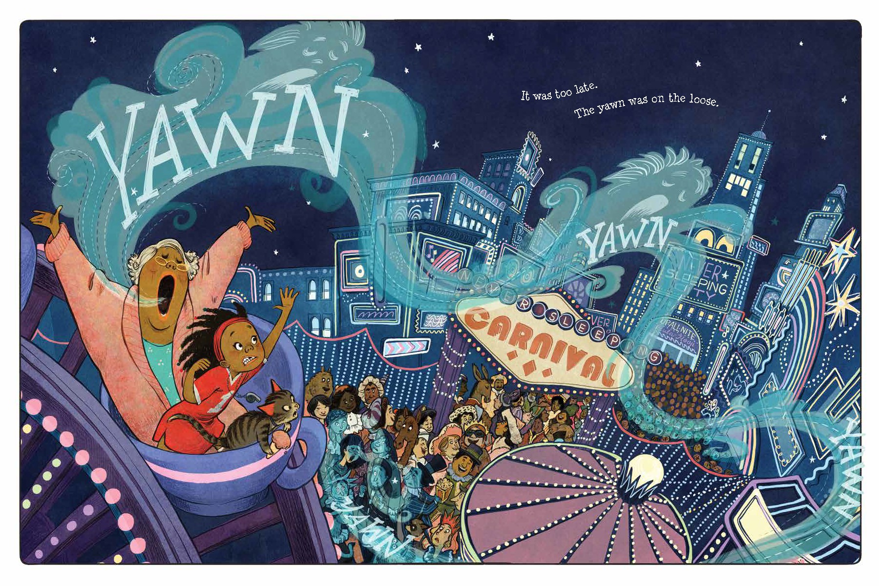 LeUyen Pham (Vietnamese-American, born 1973), Stop That Yawn, 2018. Giclee print of digital illustration ©  2018 LeUyen Pham